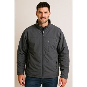 Duluth Trading Jacket Mens 3XL Gray Insulated Fleece Lined Warm Classic Outdoor‎